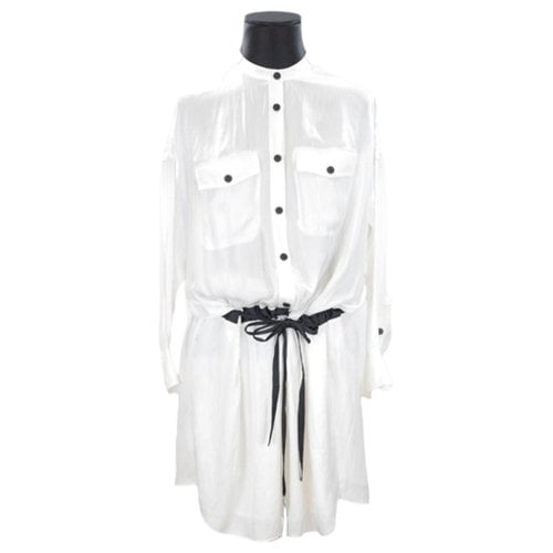 Pre-owned Zadig & Voltaire Silk Mini Dress In White