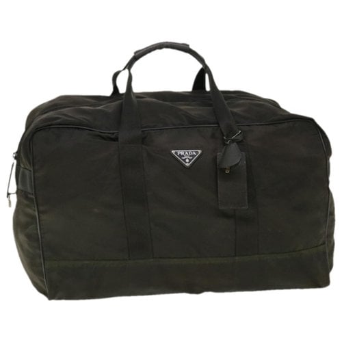 Pre-owned Prada Travel Bag In Khaki