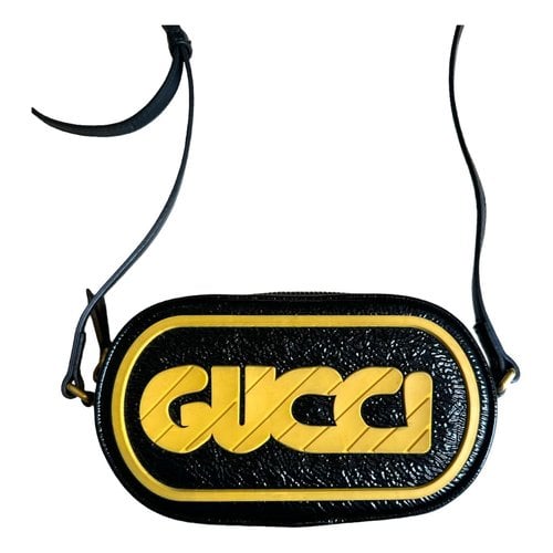 Pre-owned Gucci Patent Leather Crossbody Bag In Black