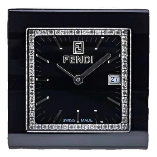 Pre-owned Fendi Ceramic Watch In Black
