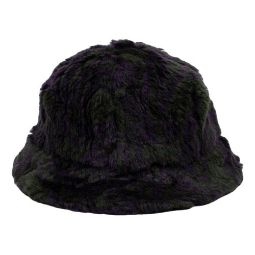 Pre-owned Needles Faux Fur Hat In Purple