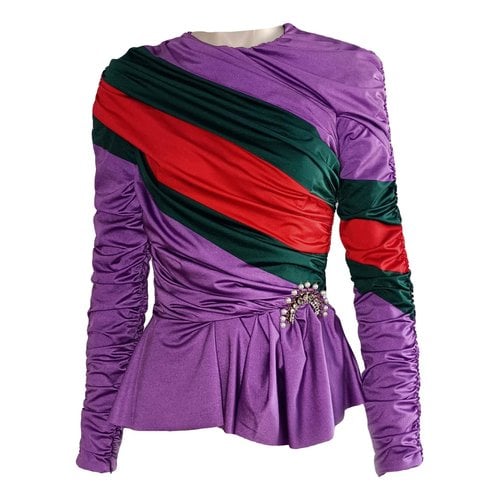 Pre-owned Gucci Blouse In Purple