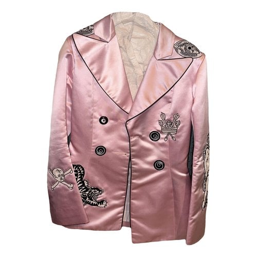 Pre-owned Dilara Findikoglu Silk Jacket In Pink