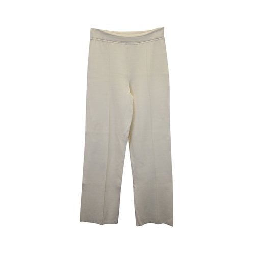 Pre-owned The Row Straight Pants In Ecru