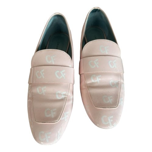 Pre-owned Chiara Ferragni Patent Leather Flats In Pink