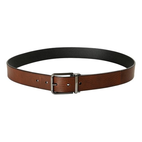 Pre-owned Dolce & Gabbana Leather Belt In Brown