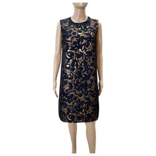 Pre-owned Max Mara Lace Mid-length Dress In Gold