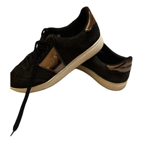 Pre-owned Emporio Armani Velvet Trainers In Other