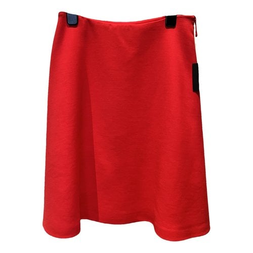 Pre-owned Prada Wool Mid-length Skirt In Red