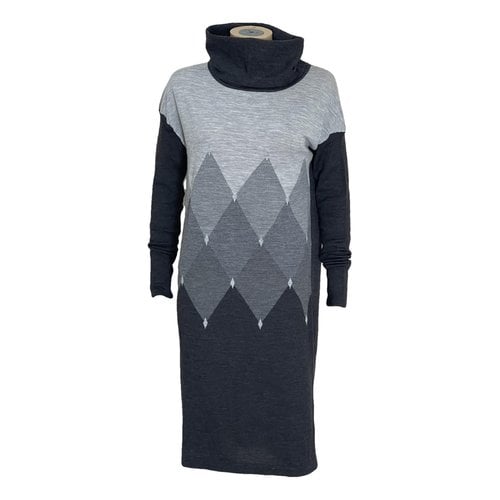 Pre-owned Ballantyne Wool Mid-length Dress In Grey