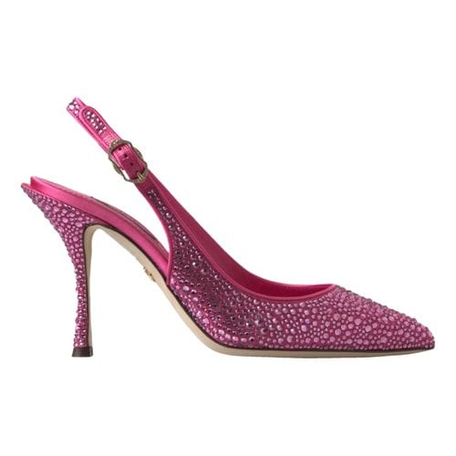 Pre-owned Dolce & Gabbana Glitter Sandals In Pink