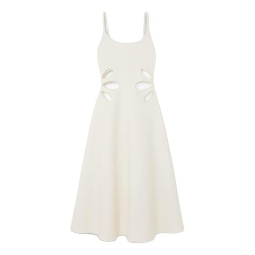 Pre-owned Christopher Kane Wool Mid-length Dress In White