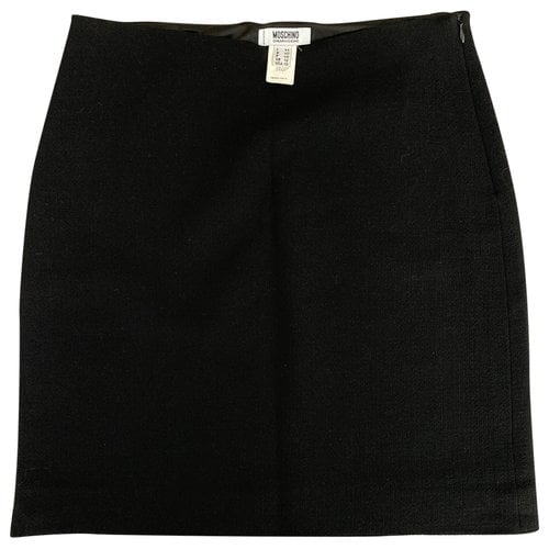 Pre-owned Moschino Cheap And Chic Cashmere Mini Skirt In Black