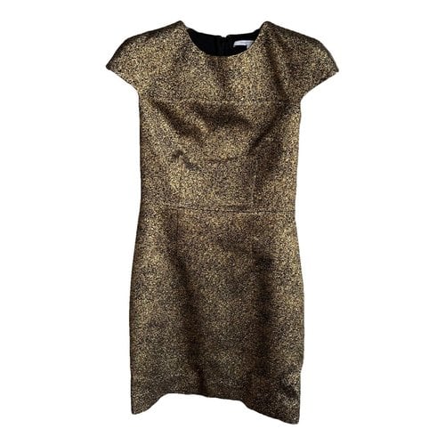 Pre-owned Diane Von Furstenberg Mini Dress In Gold