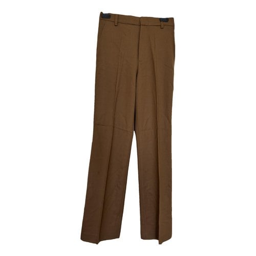 Pre-owned Semicouture Wool Trousers In Brown