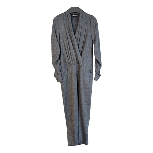 Pre-owned Tom Ford Wool Mid-length Dress In Grey