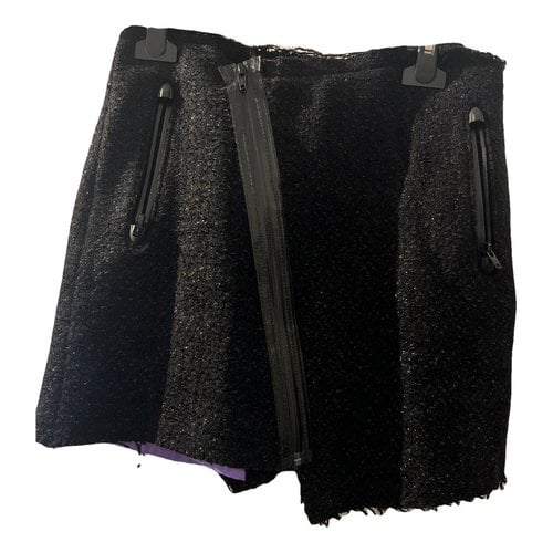 Pre-owned Dsquared2 Tweed Mini Skirt In Black