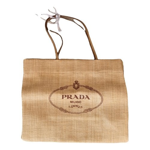 Pre-owned Prada Handbag In Beige