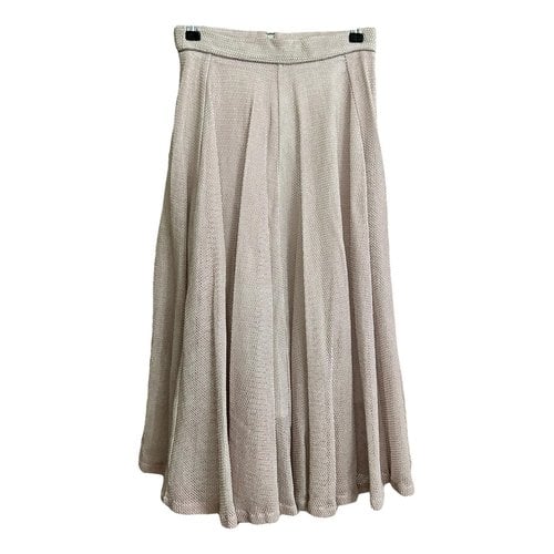 Pre-owned Maje Mid-length Skirt In Metallic