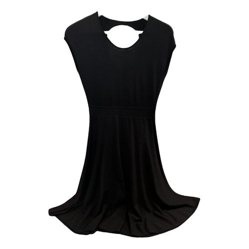 Pre-owned Paule Ka Silk Mid-length Dress In Black
