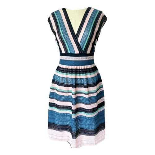 Pre-owned M Missoni Lace Mid-length Dress In Multicolour