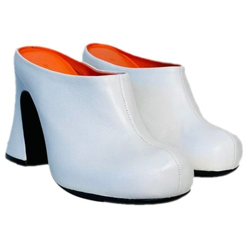 Pre-owned Marni Leather Heels In White