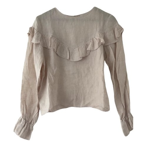 Pre-owned Anine Bing Linen Blouse In Pink