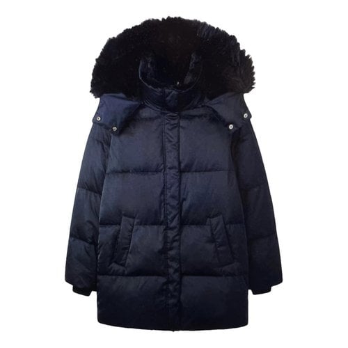 Pre-owned The White Company Puffer In Navy