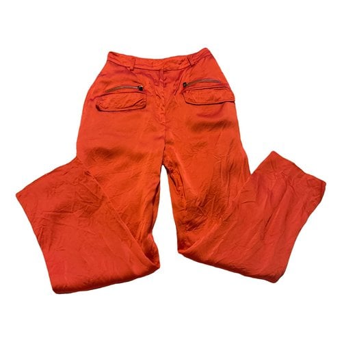 Pre-owned Emilio Pucci Straight Pants In Orange