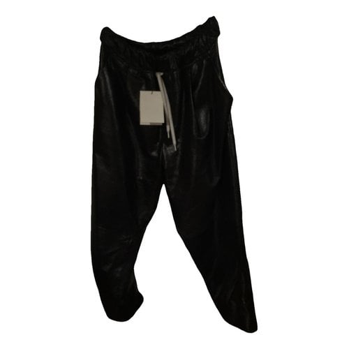 Pre-owned Givenchy Leather Large Pants In Black