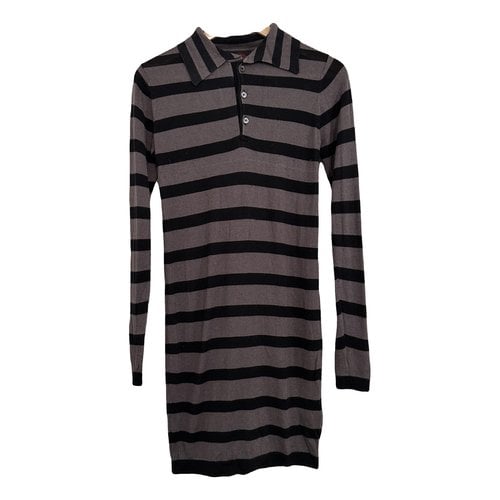 Pre-owned Happy Sheep Cashmere Mini Dress In Anthracite