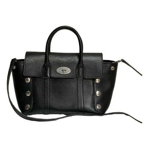 Pre-owned Mulberry Bayswater Small Leather Crossbody Bag In Black