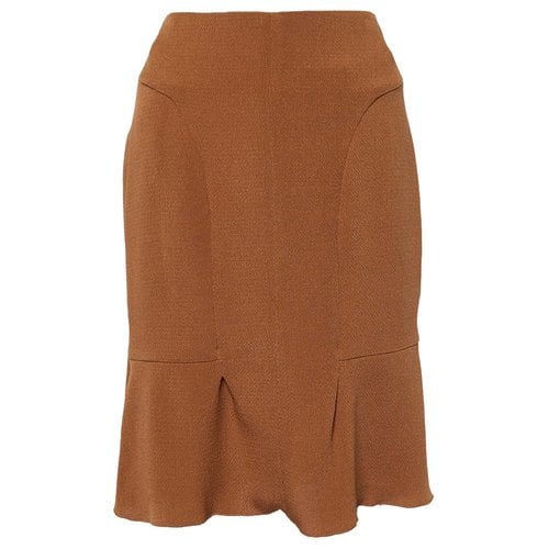 Pre-owned Marni Silk Skirt In Brown
