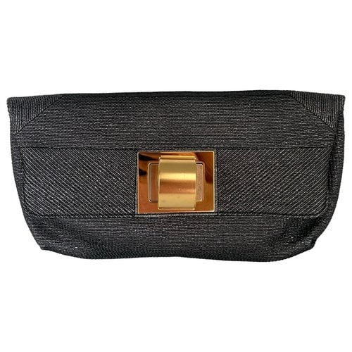 Pre-owned Lanvin Cloth Clutch Bag In Grey