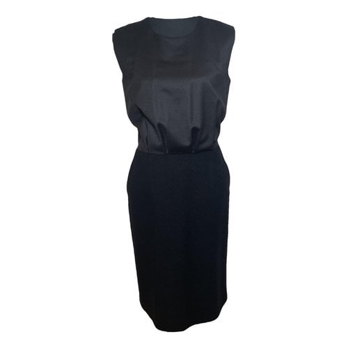Pre-owned Maison Margiela Cashmere Mid-length Dress In Black