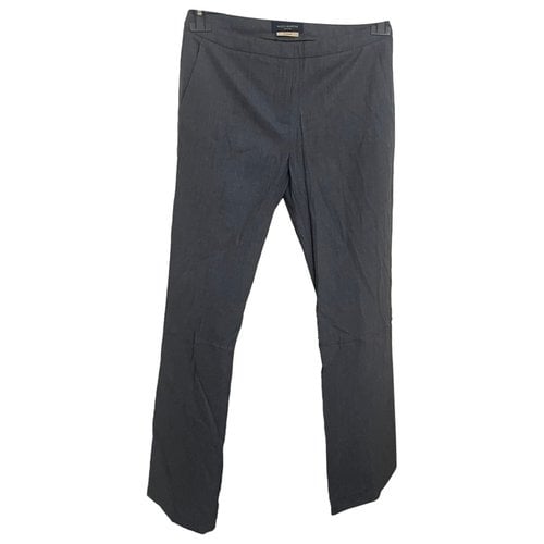 Pre-owned Piazza Sempione Wool Large Pants In Grey