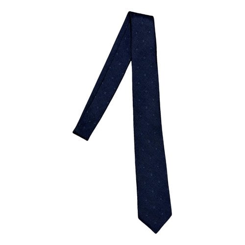 Pre-owned Louis Vuitton Silk Tie In Blue