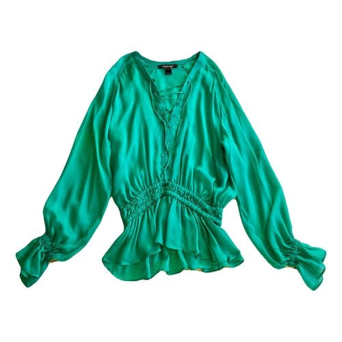Pre-owned Roberto Cavalli Silk Blouse In Green