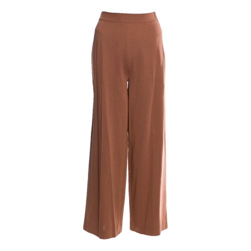 Pre-owned Loro Piana Silk Large Pants In Brown