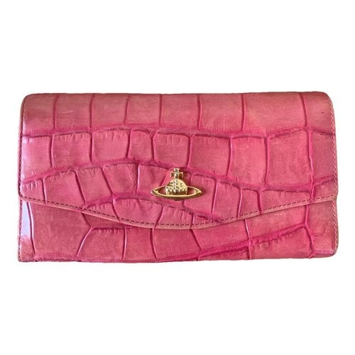 Pre-owned Vivienne Westwood Leather Wallet In Pink
