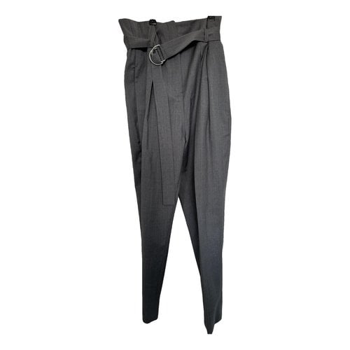 Pre-owned Iro Wool Carot Pants In Grey