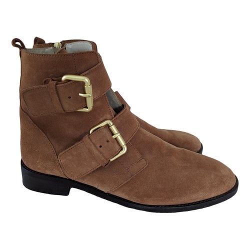 Pre-owned Boden Ankle Boots In Camel