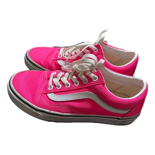 Pre-owned Vans Cloth Lace Ups In Pink