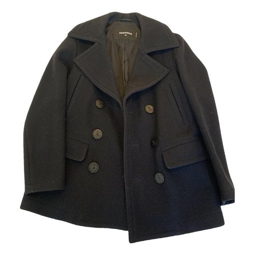 Pre-owned Dsquared2 Wool Coat In Blue
