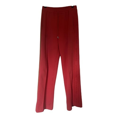 Pre-owned Adidas Originals Straight Pants In Red