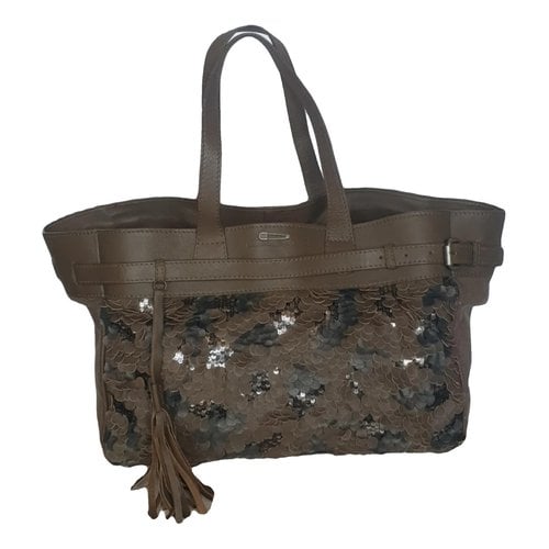 Pre-owned Ikks Leather Handbag In Brown