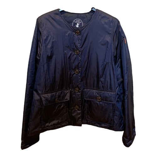 Pre-owned Save The Duck Trench Coat In Blue
