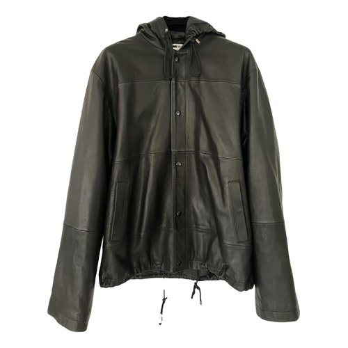 Pre-owned Mcq By Alexander Mcqueen Leather Parka In Black