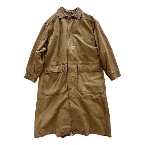 Pre-owned Timberland Leather Coat In Camel