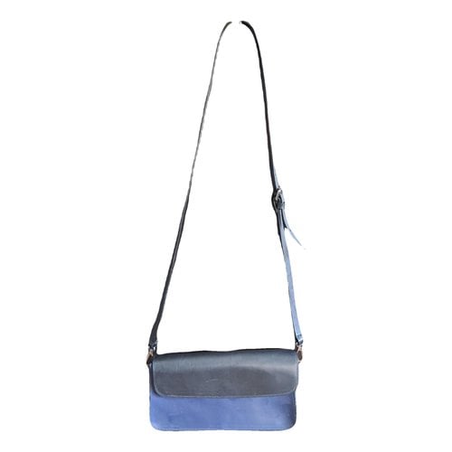 Pre-owned Xetra Leather Crossbody Bag In Blue